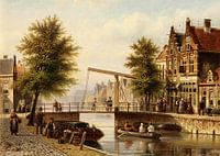 Daily Activities Along a Dutch Canal