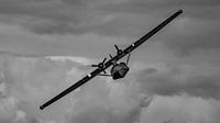 Consolidated PBY Catalina in Schwarz und Weiß.