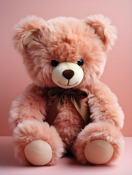 Pink teddy bear by PixelPrestige