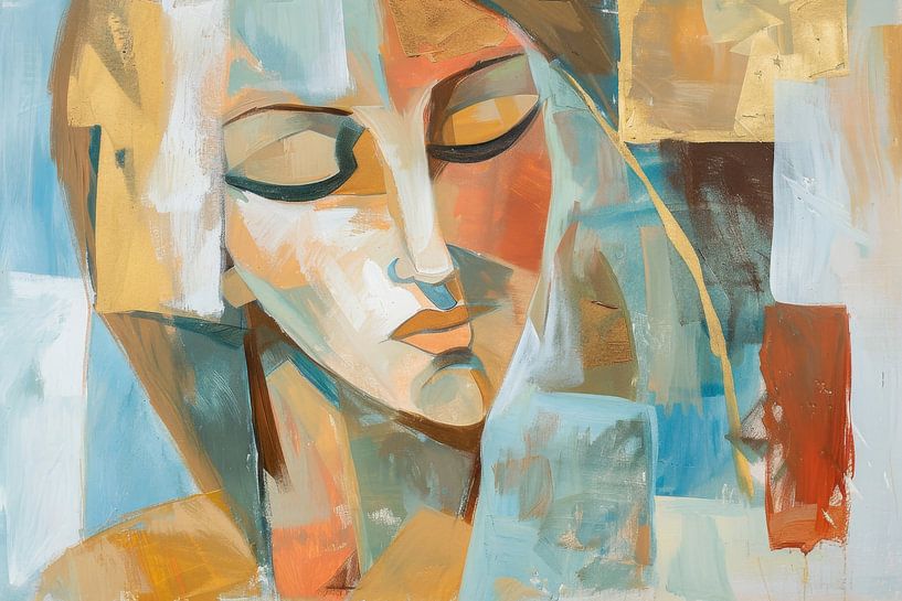 Femme cubiste par Poster Art Shop