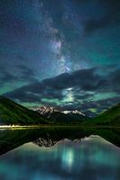 Ouray Colorado Nightscape - Milchstraße Bild, Nachtfotografie Druck, Colorado Wandkunst, Milchstraße Foto, Landschaft Druck