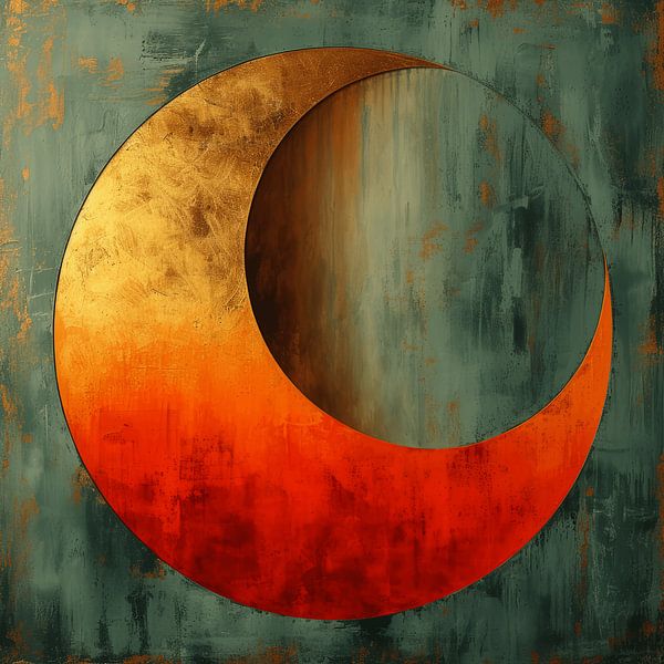 Moderne et abstrait en rouge, vert et or par Studio Allee