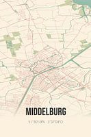 Alte Karte von Middelburg (Zeeland)