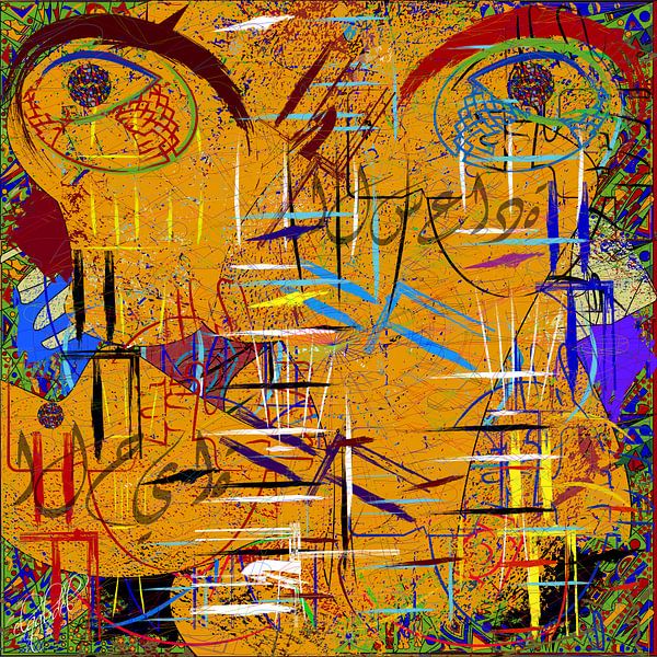 Abstrakte Leinwand Wandmalerei von EL QOCH