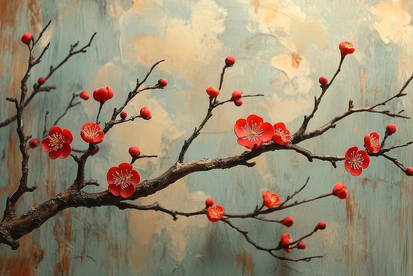 art japonais fleur sakura par Egon Zitter