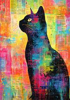 Katze in leuchtenden Farben