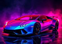 Lamborghini Huracán Blue Neon