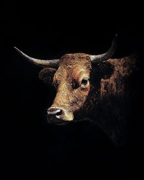 The Majestic Brown Cow by Thea