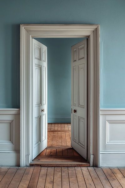 Silent Passage - no. 01 | intérieur serein en bleu doux par Marianne Ottemann - OTTI