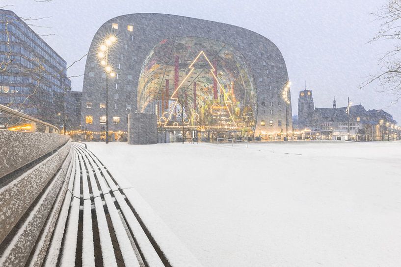 Markthalle mit Schnee von Prachtig Rotterdam
