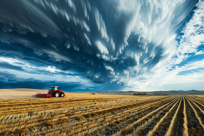 Traktor auf dem Feld von Egon Zitter