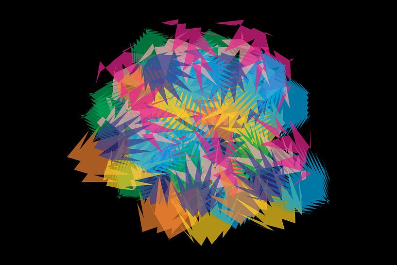 Lebendige abstrakte Farbillustration mit modernen Verlaufsformen und dynamischem Fluss von mei suseno