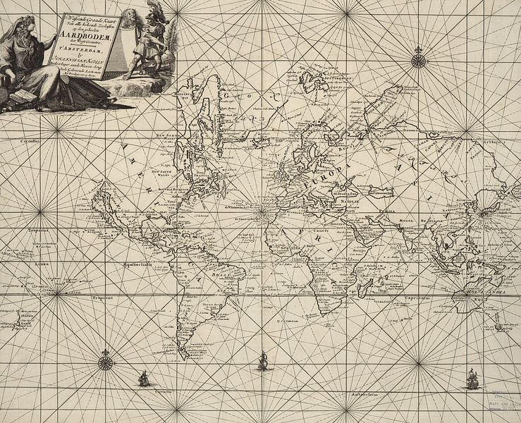 Carte du monde historique par Andrea Haase