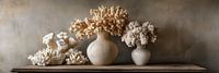 Vases et coraux Un jeu de la nature en tant que nature morte Panorama