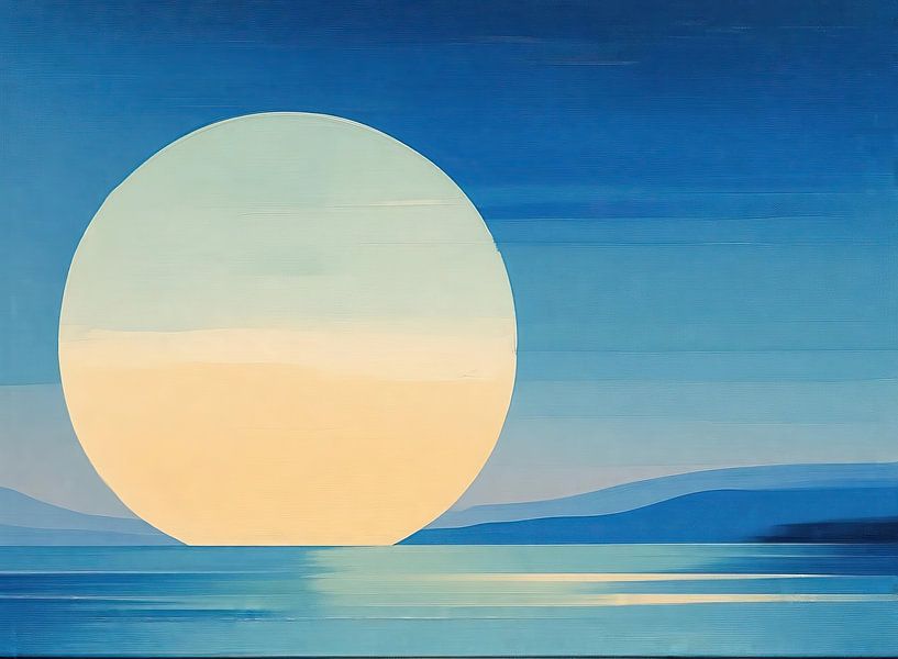 Clair de lune | Cercle bleu par Collection Moderne