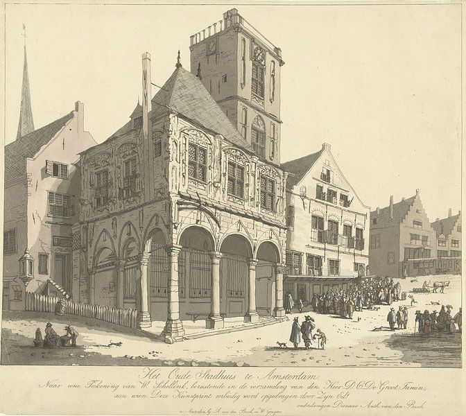 Anthonie van den Bosch und Willem Gruyter (jr.), Das alte Rathaus von Amsterdam, 1778 - 1838 von Atelier Liesjes