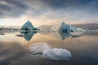Jökulsárlón in the evening sun