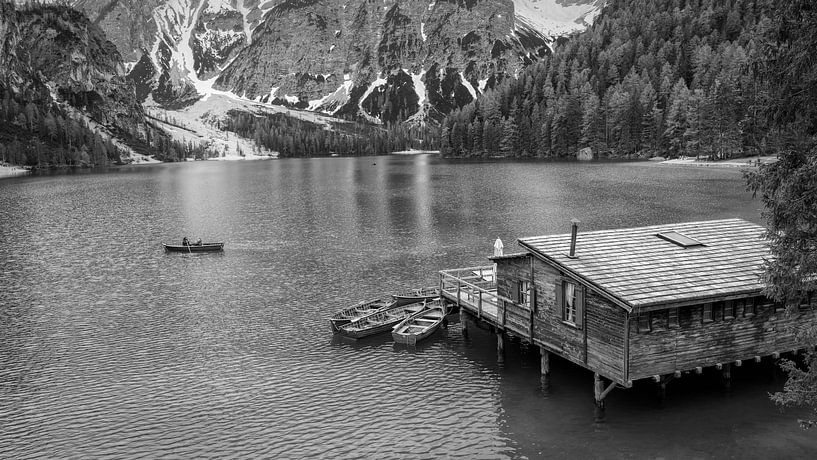 Lago di Braies - Dolomites in Black and White by Teun Ruijters