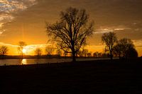 Sunset at the Maas