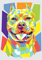 Pitbull WPAP Kunst