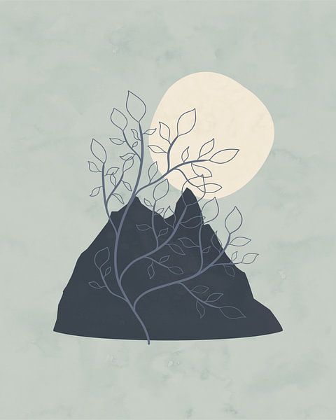 Paysage abstrait aux couleurs bleues par Tanja Udelhofen