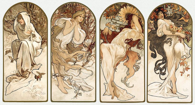 Les Quatre Saisons d'Alphonse Mucha par Peter Balan