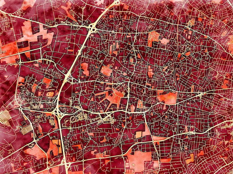 Carte de Mérignac avec le style 'Amber Autumn' par Maporia