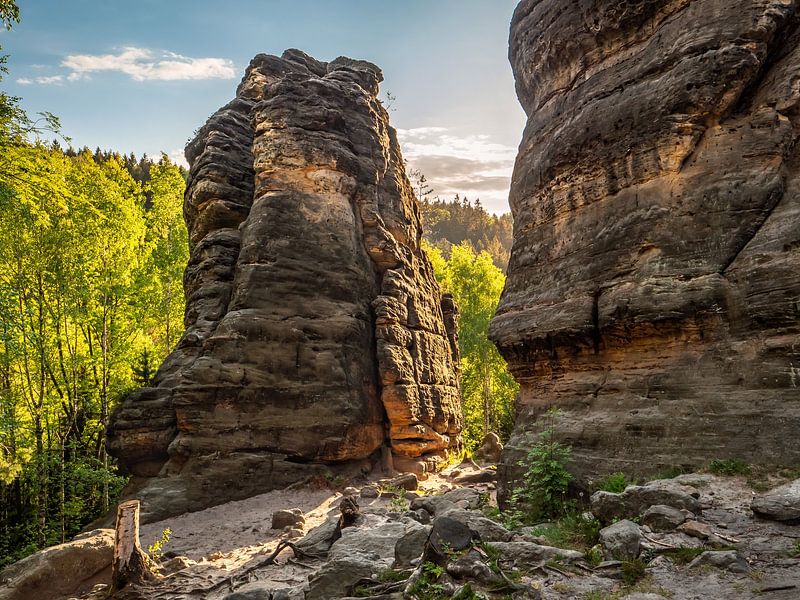 Bielatal in der Sächsischen Schweiz – Blick auf Wegelagerer und Schraubenkopf von Pixelwerk