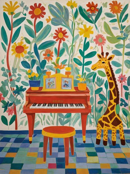 Giraffe Klavierstil Henri Matisse von TOAN TRAN