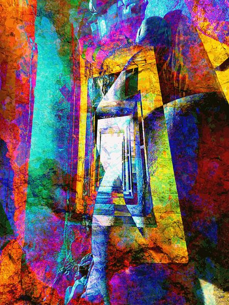 Modern, Abstract Digital Artwork - The Only Way Out Is Through (Part 2) by Art By Dominic