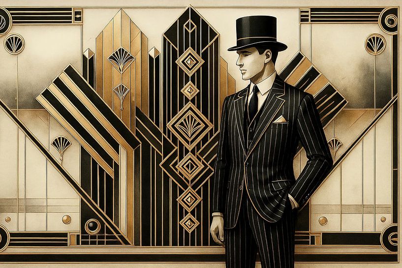 Gatsbys Art Deco Noir von Chromatic Fusion Studio