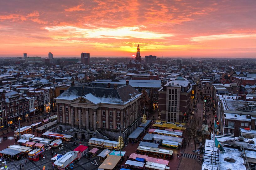 Winteransicht Martinitoren Groningen von Volt