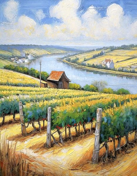 Vignobles en bord de Loire par Kees van den Burg