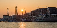 Sonnenuntergang am Hafen in Volendam