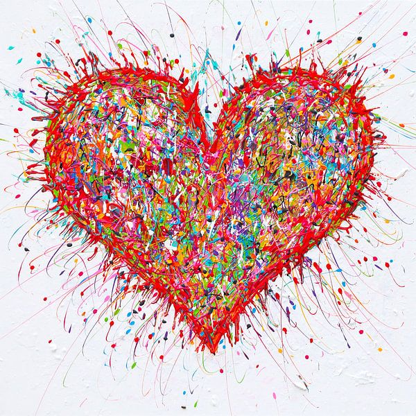 Éclaboussures de Cœur Coloré par Vrolijk Schilderij