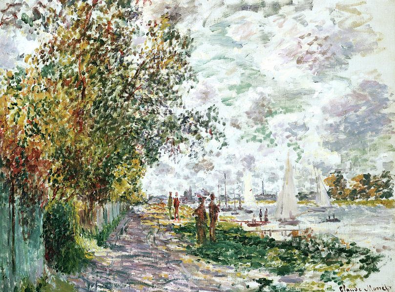 Claude Monet,Flussufer Petit Gennevilliers von finemasterpiece