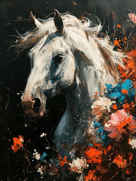 Lost in Bloom - L'étalon blanc sauvage par Eva Lee