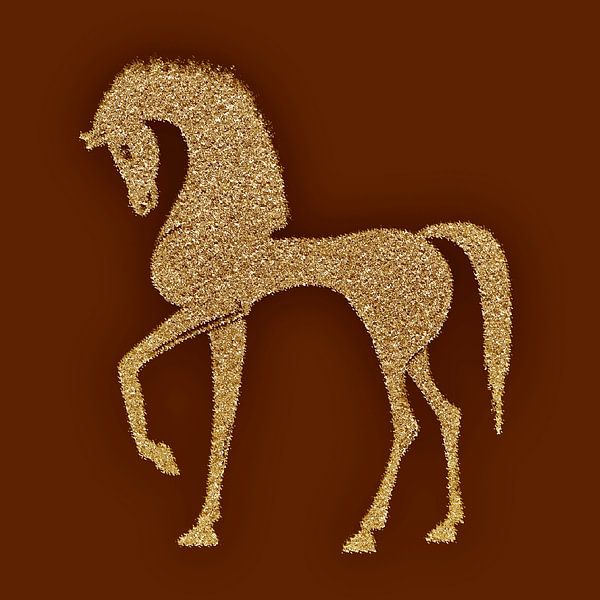 Golden horse by Jolanta Mayerberg