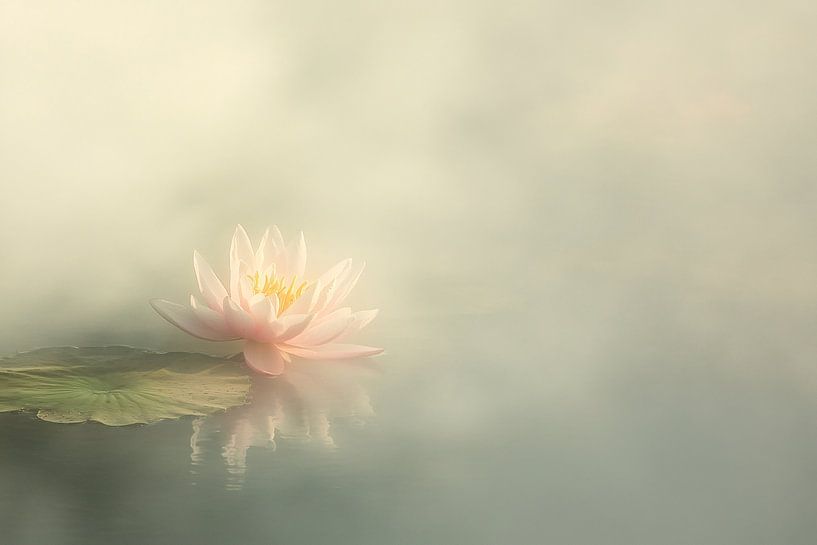 Lotus im weichen Morgennebel von Art & Soul Creations