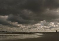 Strand bei Nieuwvliet, Regenwolken