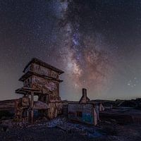 The Milky Way over an abandoned copper mine