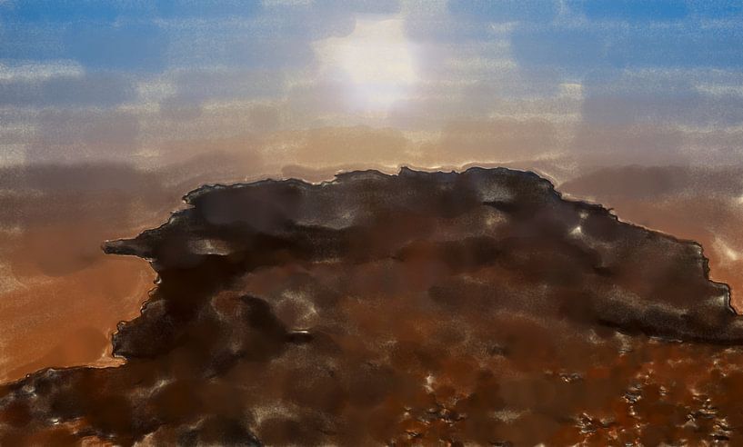 Wüstensonne über Felsen von Frank Heinz