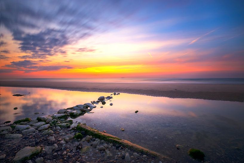 Sonnenuntergang an der Panne von Truus Nijland