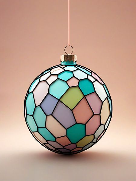 Stained glass Christmas ball by Hilde Remerie Photography and digital art