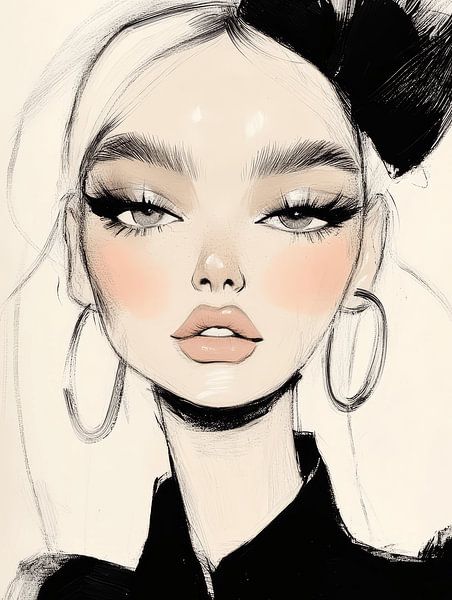 Portrait moderne d'une jeune femme par Studio Allee