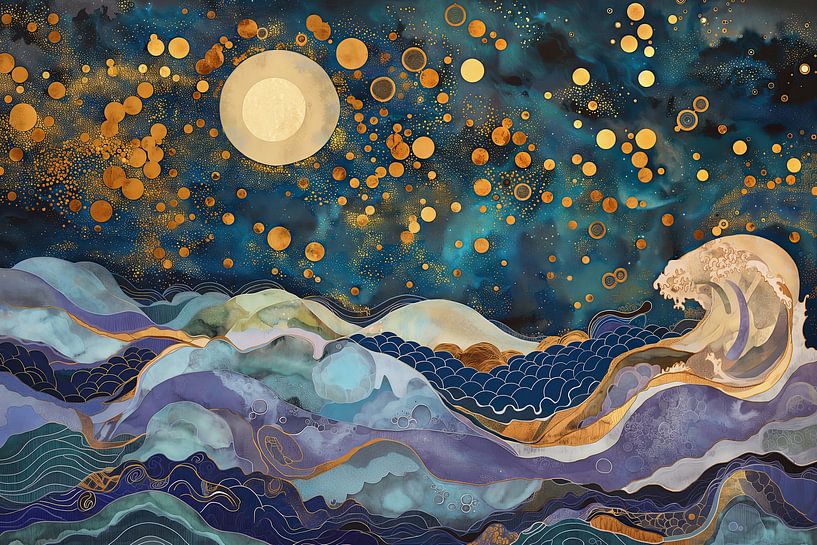 Wavy sea abstract by Bert Nijholt