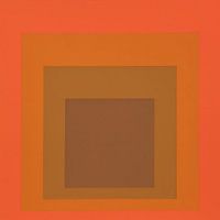 Josef Albers - Homage to the Square, marron, orange, Haute résolution
