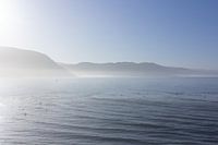 Imsouane Bay Marokko nebligen Morgenblues