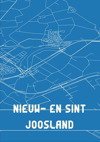 Blaupause | Karte | Nieuw- en Sint Joosland (Zeeland) von Ortsdrucke