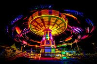 play of lights of a carousel